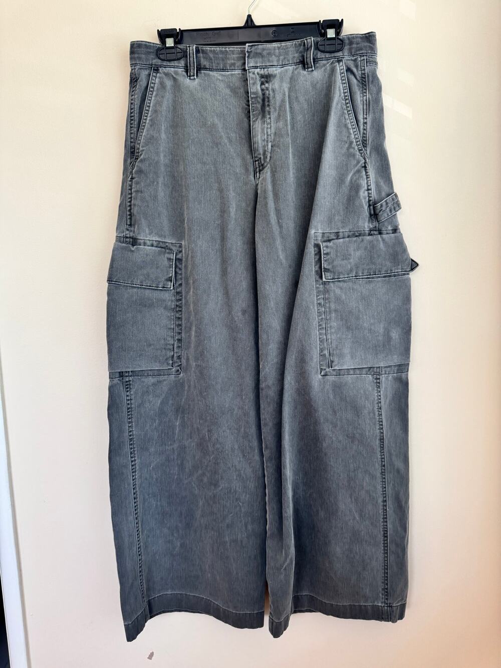 Gap Baggy Cargo Denim Jeans Gray Sz 6